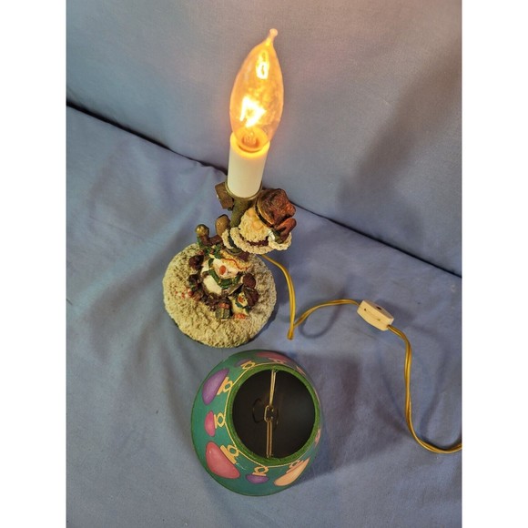 Christmas Table Desk Lamp w/Santa Claus & Snowman & Penguin Vintage 13''Tall - Picture 3 of 9